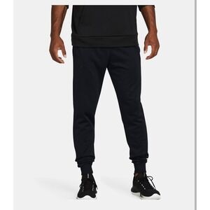 Under Armour Jogger Men 2XL Black Armour Fleece Loose Fit Tapered Sweatpants NWT